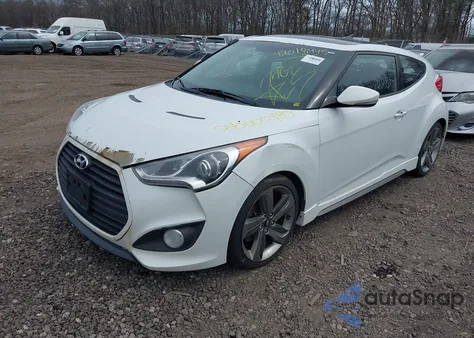 2013 Hyundai Veloster Turbo W/Blue z USA, uszkodzony, nr VIN KMHTC6AE9DU110816